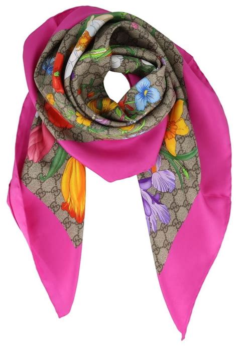 gucci floral gg scarf|authentic gucci silk scarf.